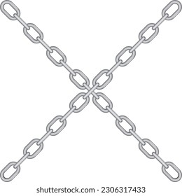 Image illustration of a chain in the shape of a cross