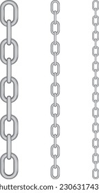 Image illustration of chains of various sizes