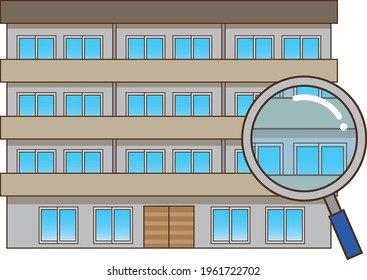 Image illustration to check and appraise an apartment