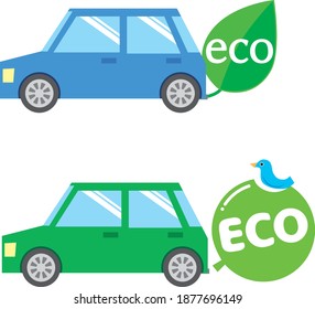 Image illustration of a clean eco-car