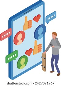Image illustration of communication app