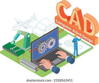 Image illustration of computer aided design used in mechanical design