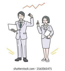 Image illustration of the consultant. vector.