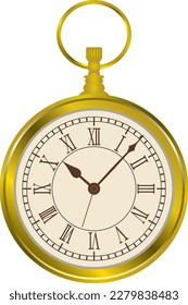 Image illustration of a cool golden pocket watch