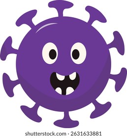 Image illustration of coronavirus and influenza virus.Virus  vectors icon. White Background. Vector Illustration.