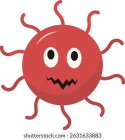 Image illustration of coronavirus and influenza virus.Virus  vectors icon. White Background. Vector Illustration.