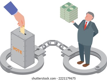 Image illustration of a corruption case in an election