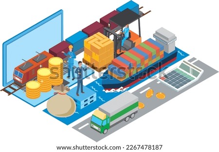 Image illustration of cost related to logistics transportation