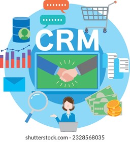 Image illustration of customer relationship management