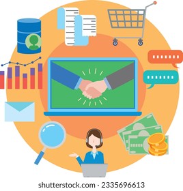 Image illustration of customer relationship management