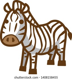 Image illustration of a cute zebra
