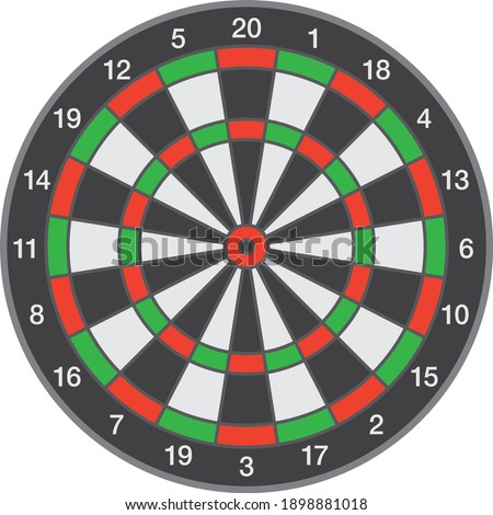 Image illustration of darts board (front)