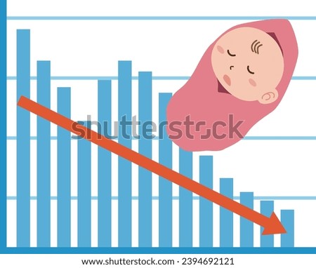 Image illustration of declining birth rate