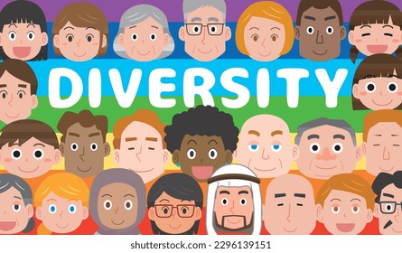 Image illustration of diversity of various races