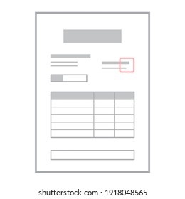 Image illustration of document. order, Invoice, etc. (no text)