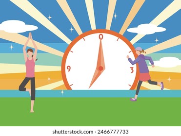 Image illustration of early morning exercise habits