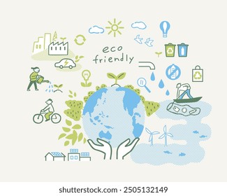 Ilustración de Imagen del entorno terrestre