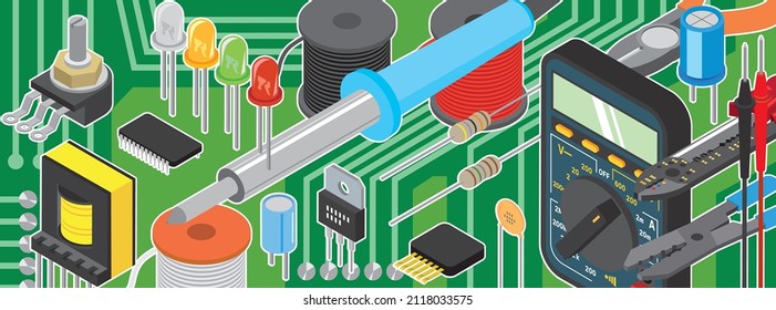 Image illustration of electronic work