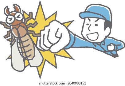 Image illustration of an extermination company to exterminate termites