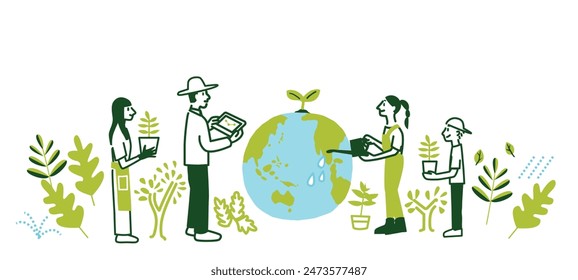 Imagen de ilustración del agricultor 