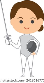 Image illustration of a female fencer