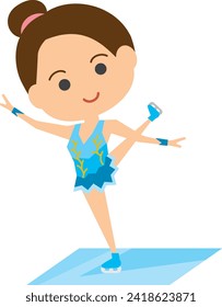 Image illustration of a female figure skater