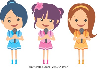 Image illustration of female idol group