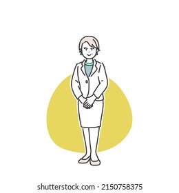 Image illustration of a female manager. vector.