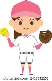 Imagen de una jugadora de softball