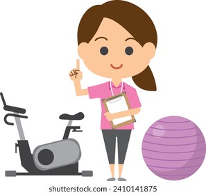 Image illustration of a female sports instructor