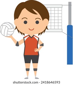 Imagen de una jugadora de voleibol femenina