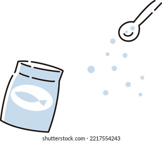 Image illustration of fish food