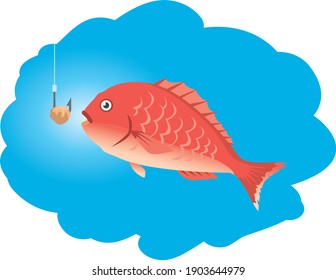 Image illustration of a fish (sea bream) that is likely to be caught