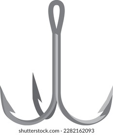 Image illustration of fishing tackle treble hook