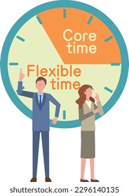 Image illustration of flextime work