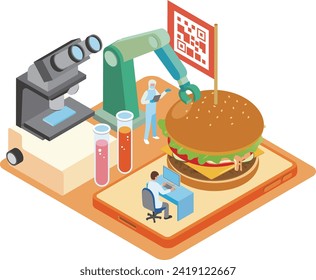 Image illustration of food research and food tech