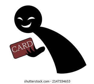 Image illustration of fraudulent use of black figure card