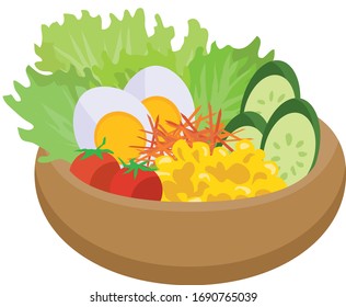 Image illustration of fresh salad