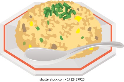 Image illustration of freshly fried rice