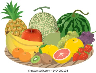 Image illustration of fruit in a basket