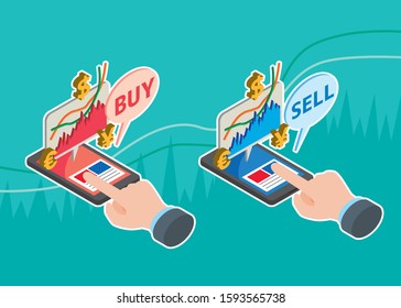 Image Illustration Of FX Trading On Smartphone