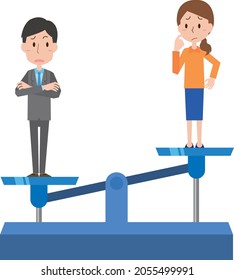 Image illustration of gender inequality