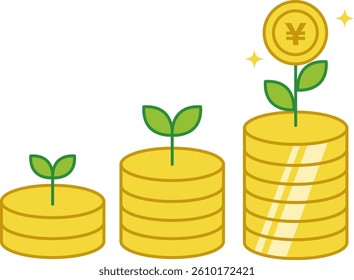 Image illustration of growing money