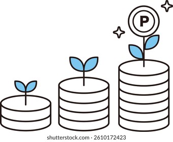 Image illustration of growing points