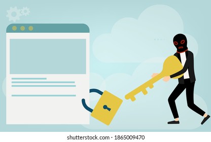 Imagen de un hacker intentando romper la seguridad