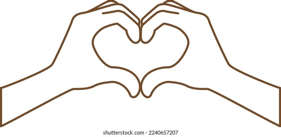 Bild-Illustration einer Hand, die eine Herzform hat
