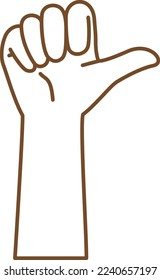 Ilustración de imagen de una mano apuntando hacia arriba