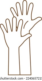 Image illustration of hands with palms together