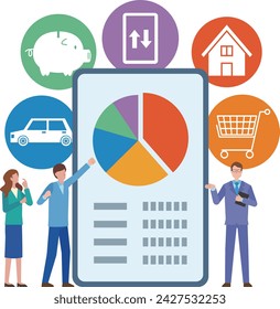 Image illustration of household finance diagnosis