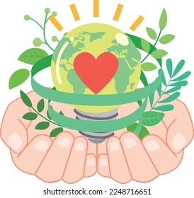 Image illustration of the idea of global environmental protection